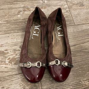 AGL Italian leather flats USED